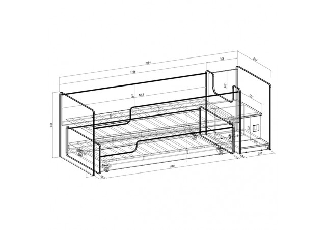 Детская выкатная кровать Легенда К302.41 в Лангепасе